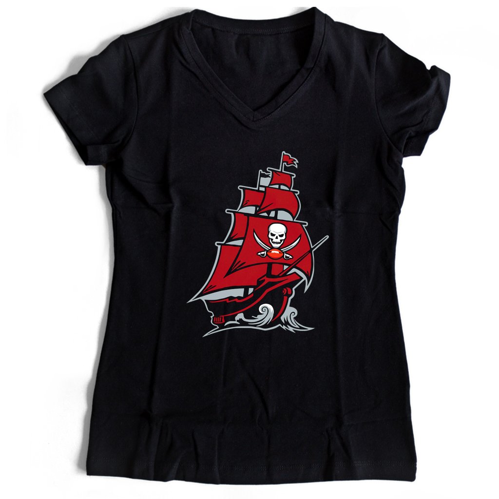 Buccaneers Tampa Bay New Women’s V-Neck Tee T-Shirt