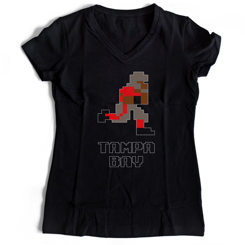 8 Bit Tampa Bay Buccaneers Football Two Women’s V-Neck Tee T-Shirt