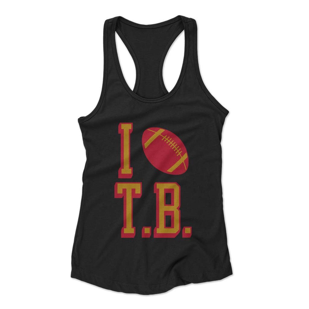 I Love Tb Football Tampa Bay Woman’s Racerback Tank Top