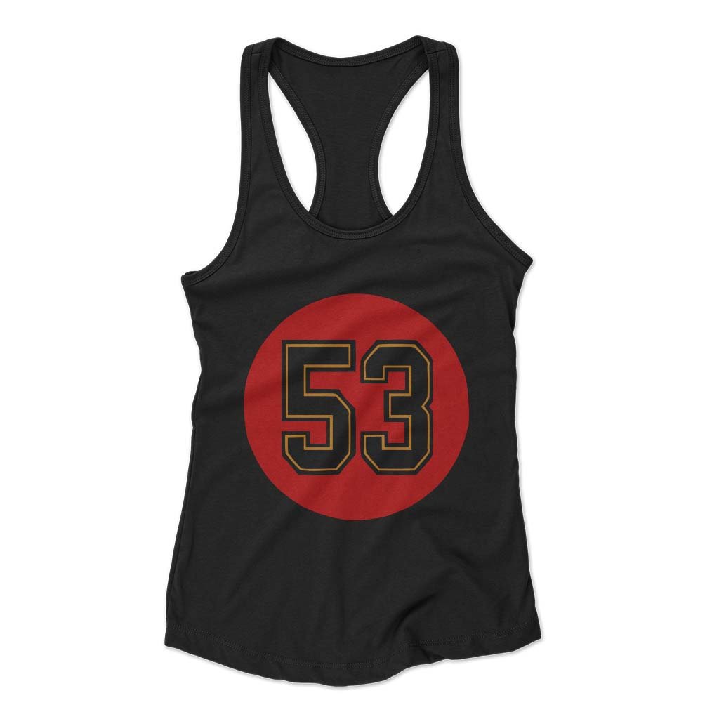 Chapelle Russell Number 53 Tampa Bay Buccaneers Woman’s Racerback Tank Top