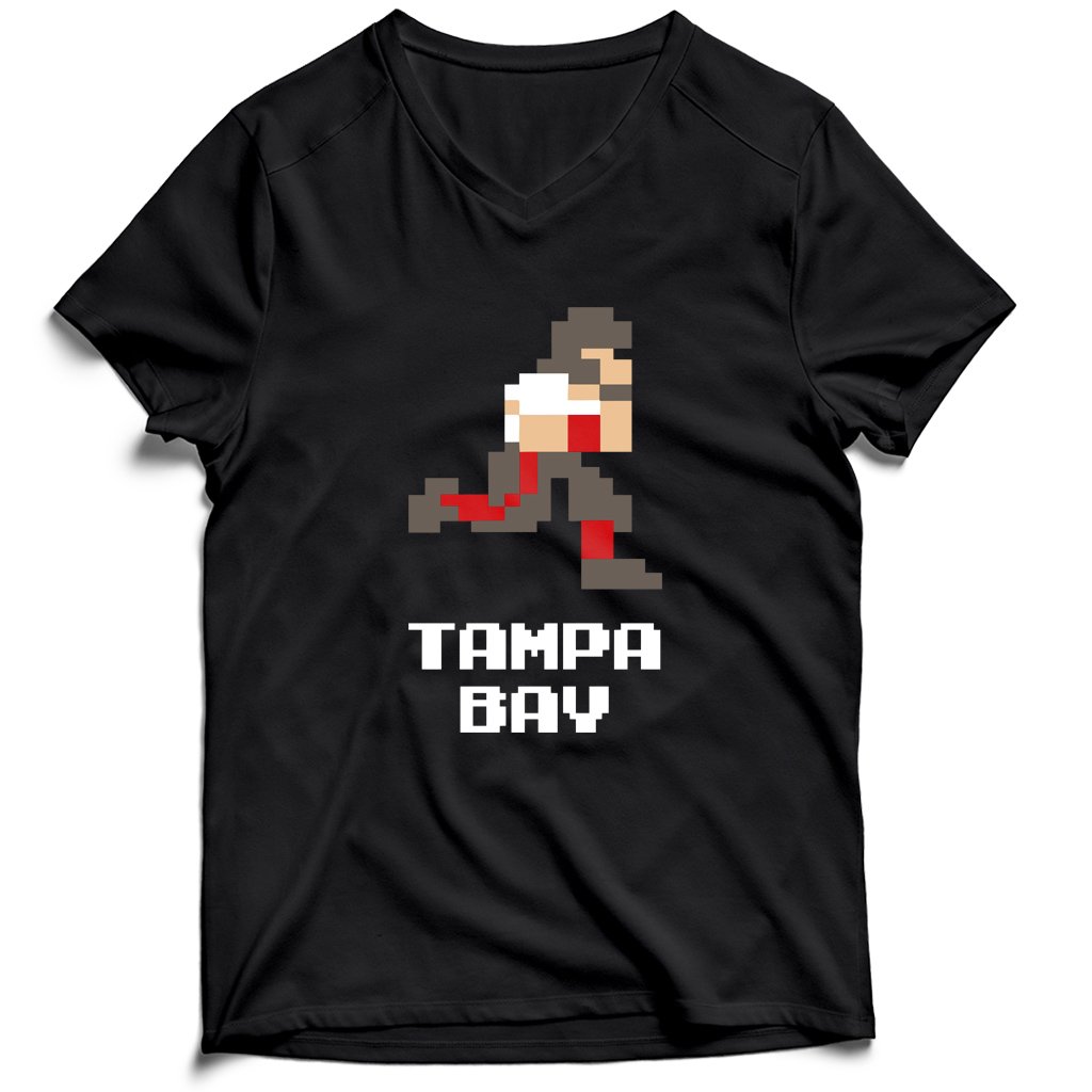 8 Bit Tampa Bay Buccaneers Football One Men’s V-Neck Tee T-Shirt