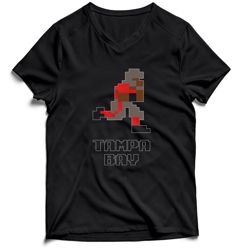 8 Bit Tampa Bay Buccaneers Football Two Men’s V-Neck Tee T-Shirt