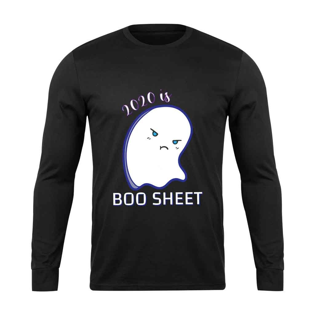 Cute Kawaii Ghost 2020 Is Boo Sheet Long Sleeve