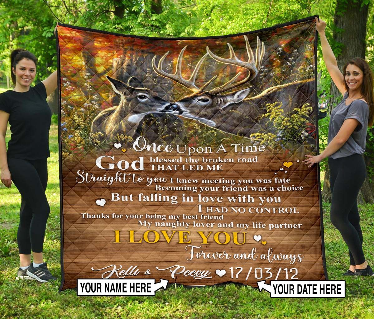 Deer Hunting Lovers Blanket Quilt 06864