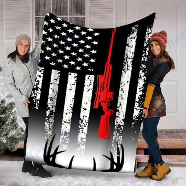 US Flag Deer Hunting Blanket