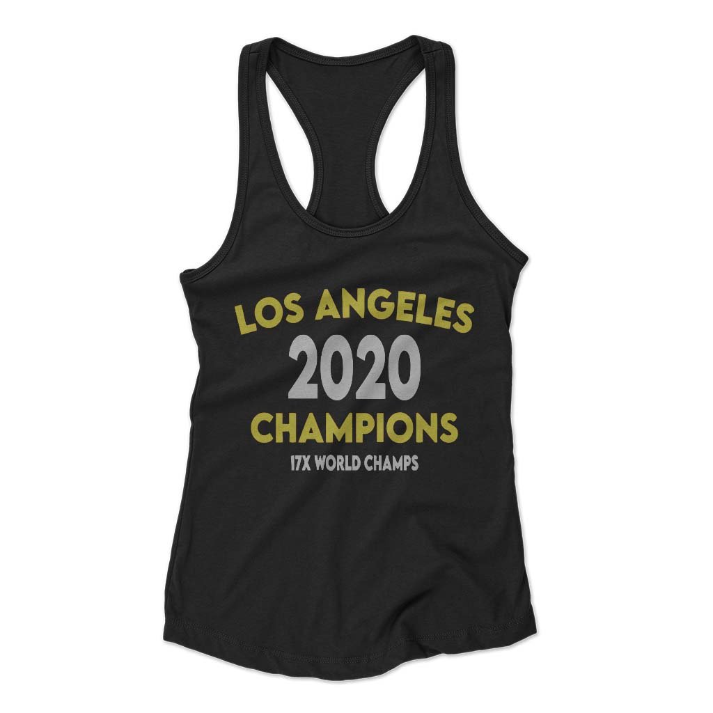 Los Angeles Basketball Champions 17X World Champs Lakers Woman’s Racerback Tank Top