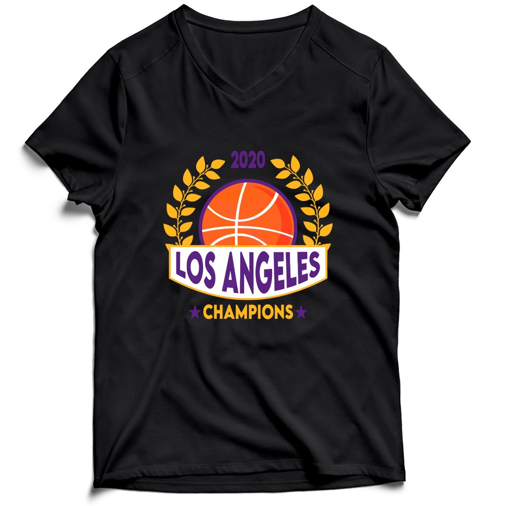 Los Angeles Basketball Champions Lakers Champions Lakers Men’s V-Neck Tee T-Shirt