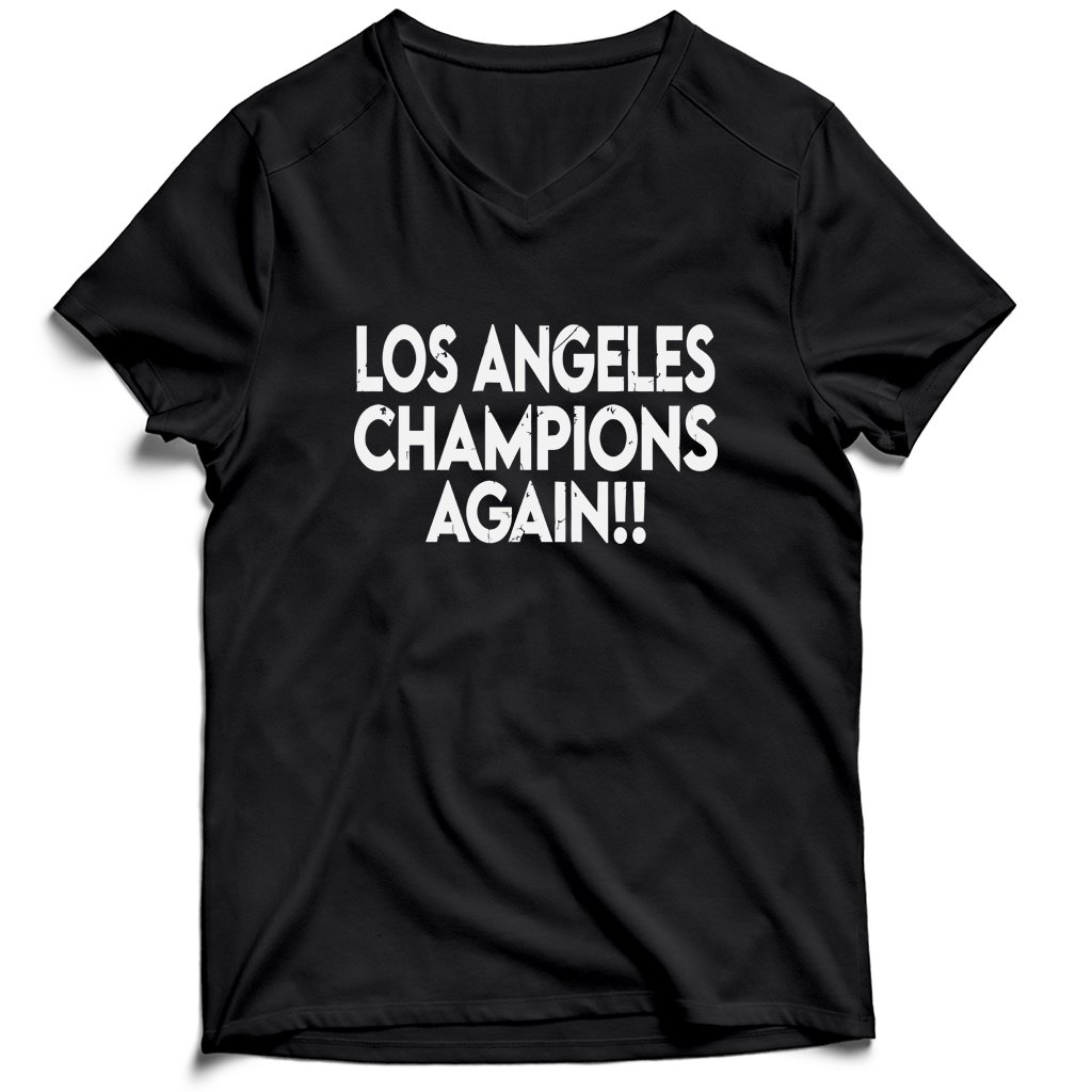 Los Angeles Champions 2020 Lakers Men’s V-Neck Tee T-Shirt