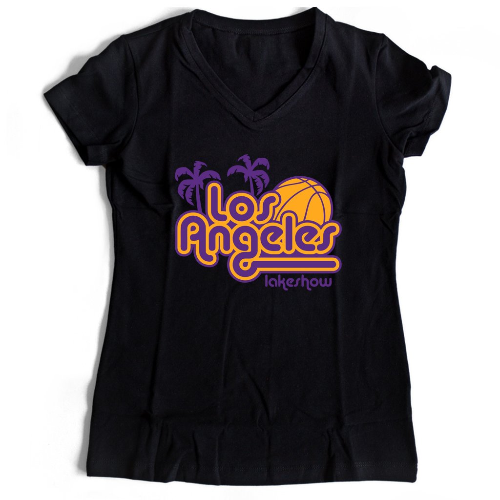 Los Angeles Lakeshow Lakers Women’s V-Neck Tee T-Shirt