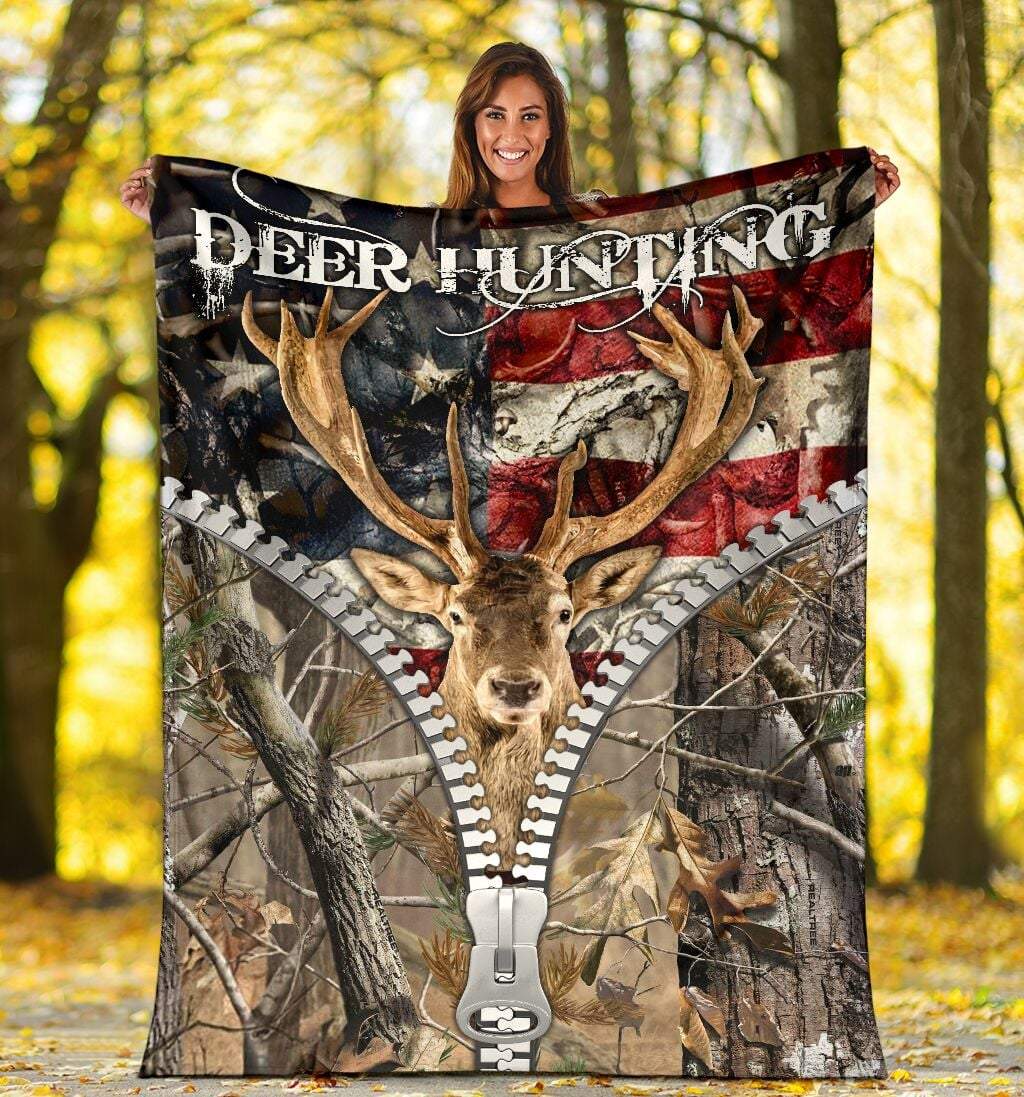 Deer Hunting Zip Blanket