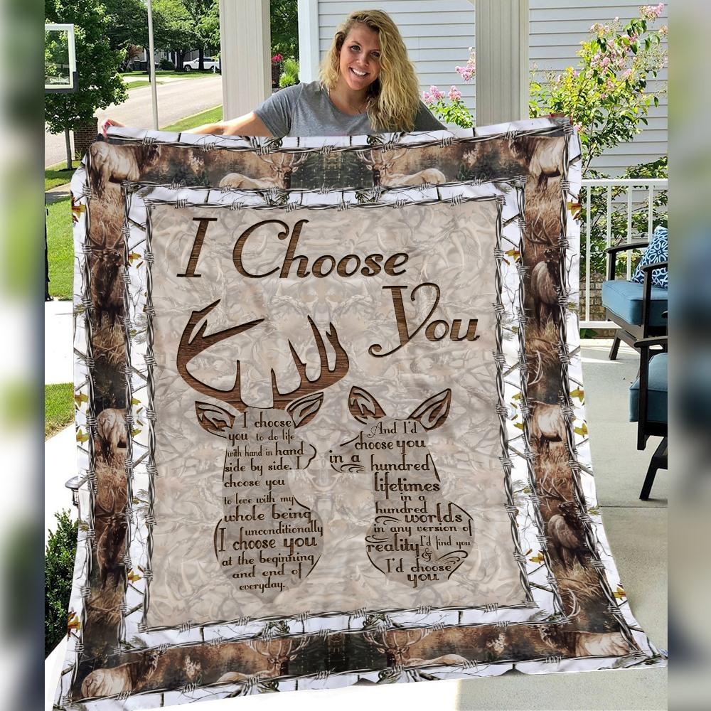 Deer Hunting I Choose You Blanket