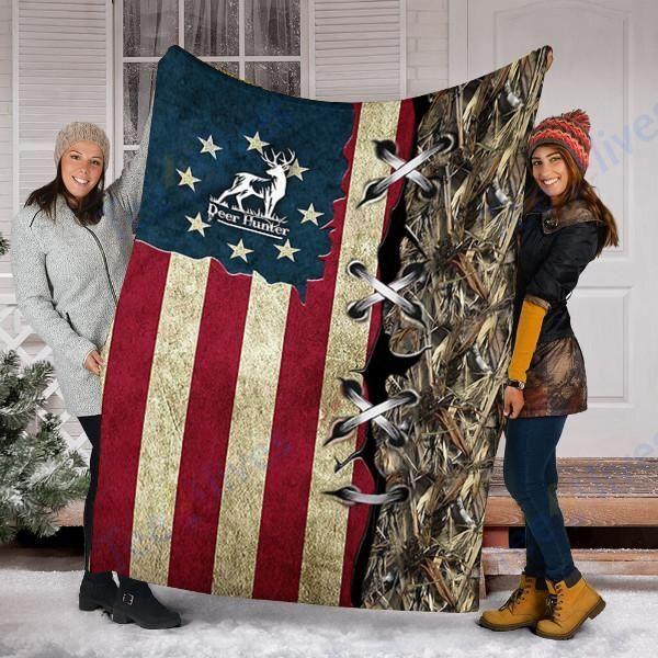 Deer Hunting Deer Hunter Blanket