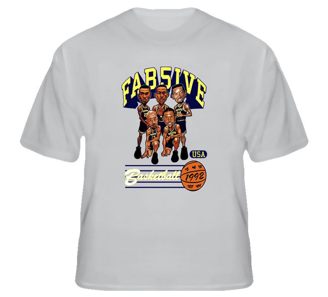 Fab Five Michigan Retro Caricature Men’s T-Shirt