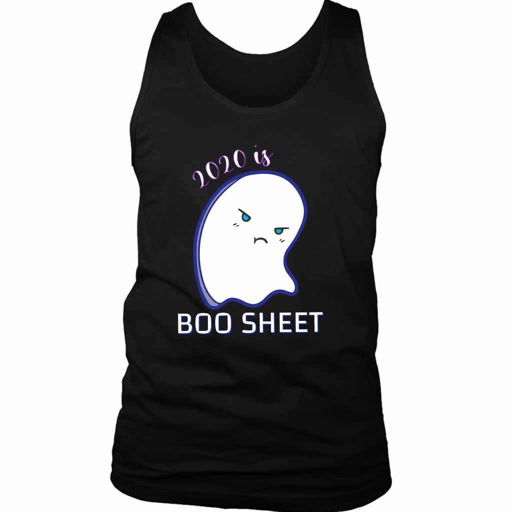 Cute Kawaii Ghost 2020 Is Boo Sheet Men’s Tank Top