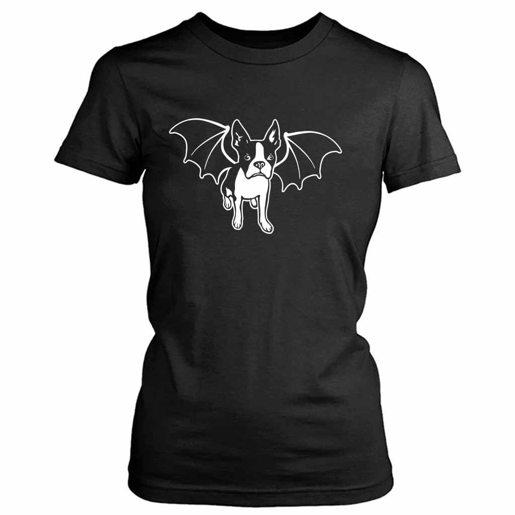 Halloween Boston Terrier Vampire Women’s Tee T-Shirt