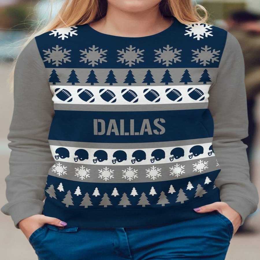 Dallas Football Ugly Christmas Sweatshirt