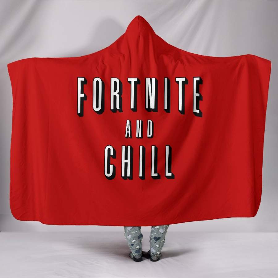 Fortnite and Chill Hooded Blanket