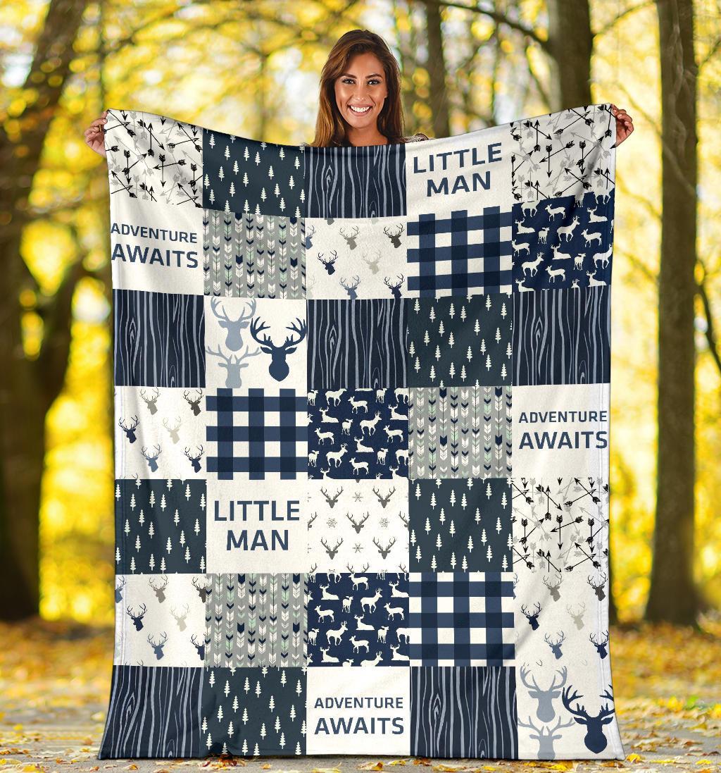 Hunting, Gift For Hunting – Little Man – Blanket