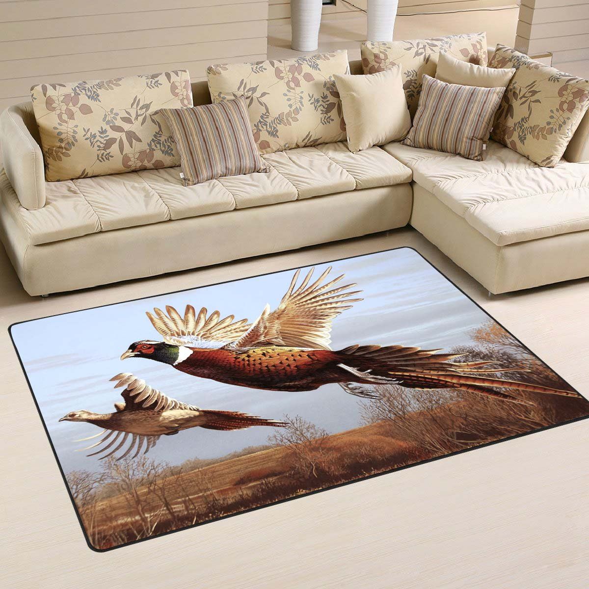 Pheasant Hunting Area Rug 07034