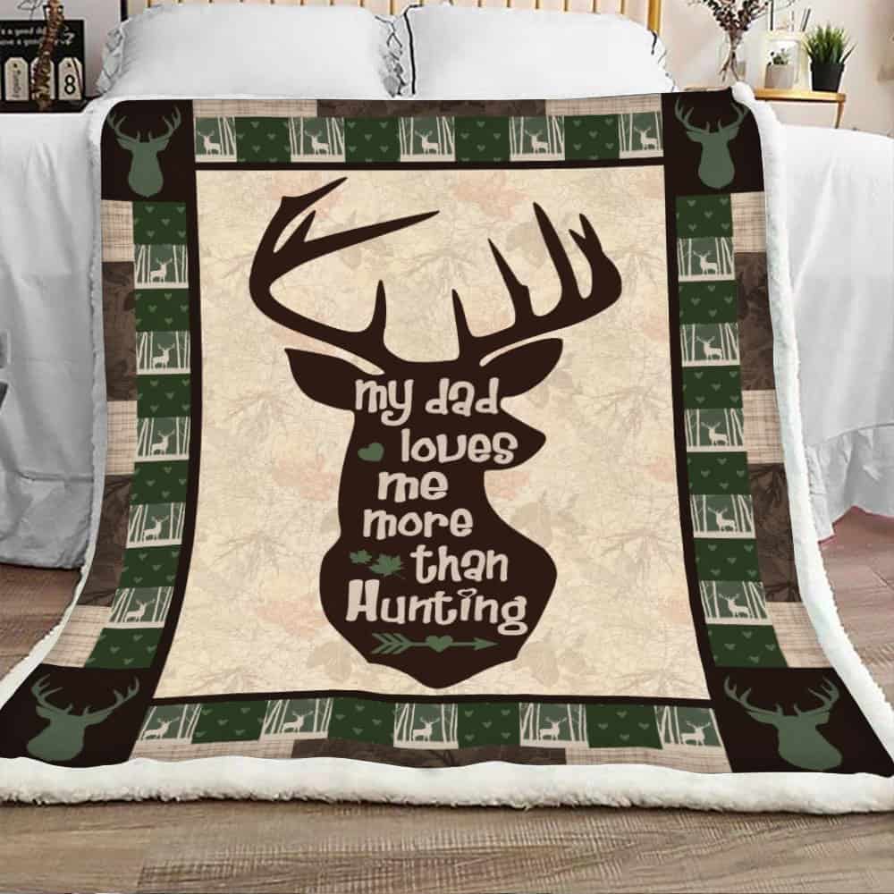 To My Dad Hunting Fleece Blanket