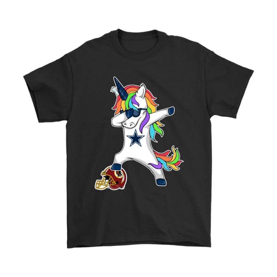 Football Dabbing Unicorn Steps On Helmet Dallas Cowboys Shirts