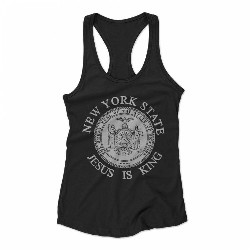 Jesus Is King New York State Woman’s Racerback Tank Top