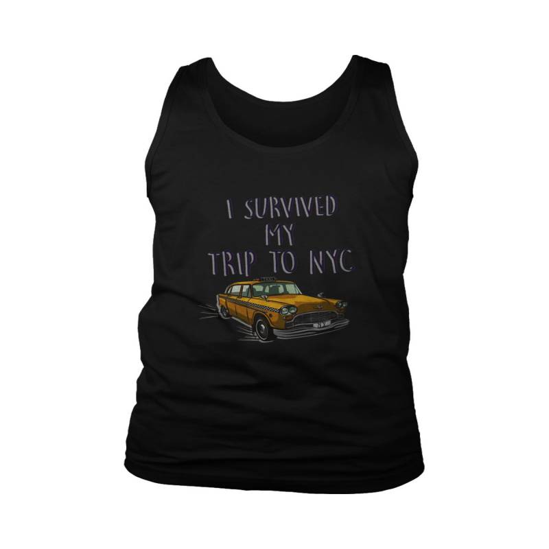 I Survived My Trip To Nyc New York Yellow Taxi Usa Men’s Tank Top