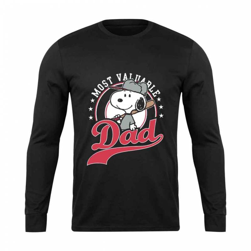 Happy Fathers Day Most Valuable Dad Snoopy Long Sleeve T-Shirt