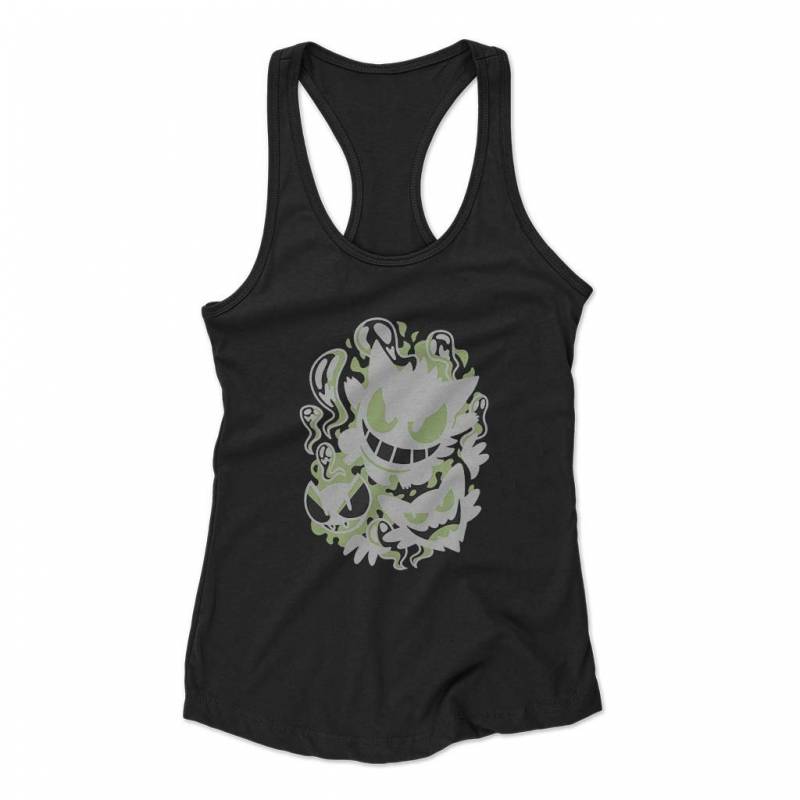 Gastly Haunter Gengar Pokemon Evolutions Ghost Type Woman’s Racerback Tank Top