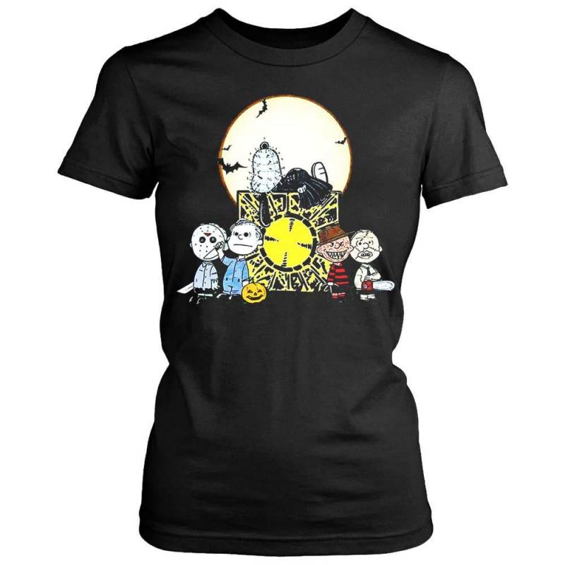 Cute Horror Nightmares Slashers Squad Snoopy Inspired Women’s T-Shirt