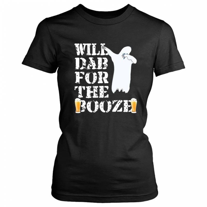 Cool Halloween Ghost Will Dab For The Booze Beer Lover Women’S T-Shirt