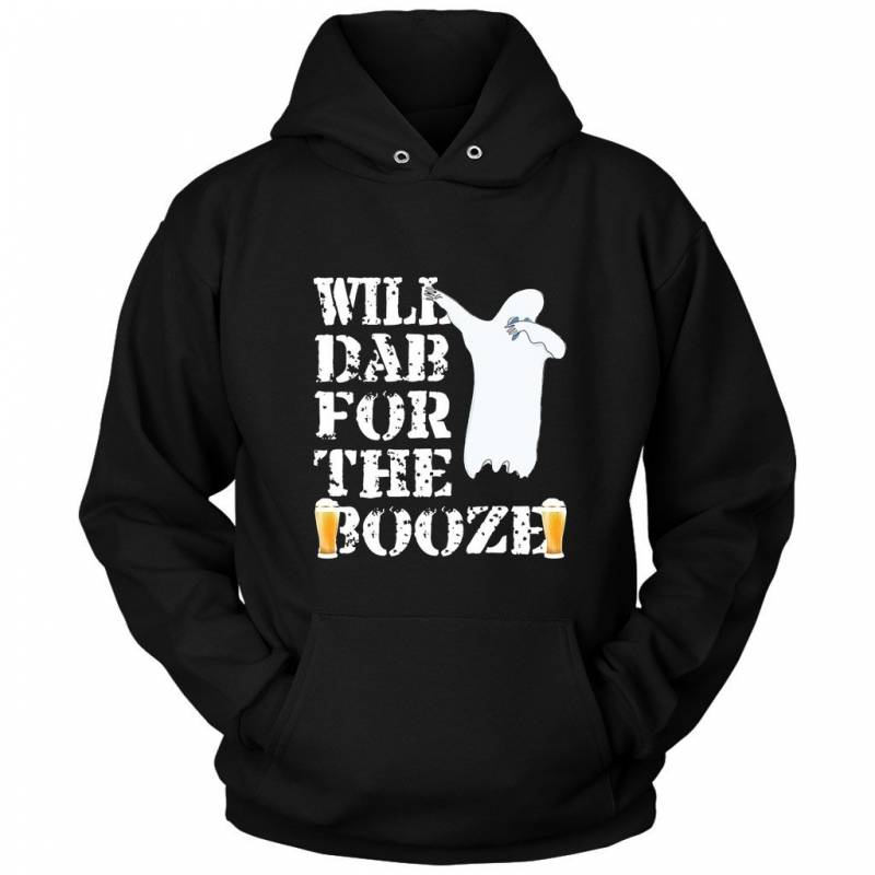 Cool Halloween Ghost Will Dab For The Booze Beer Lover Unisex Hoodie