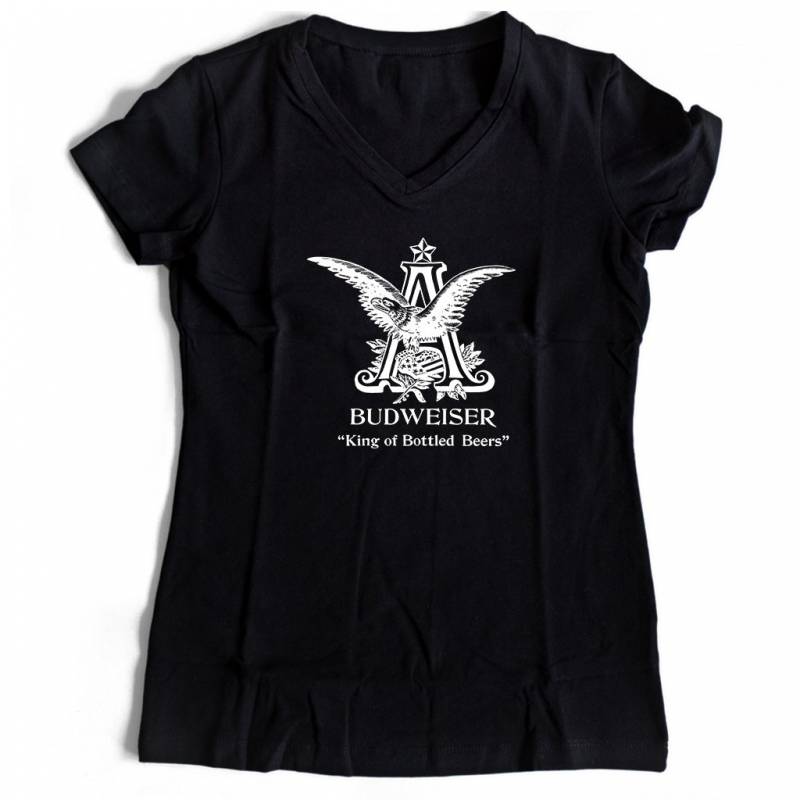 Budweiser Vintage Women’s V-Neck Tee T-Shirt