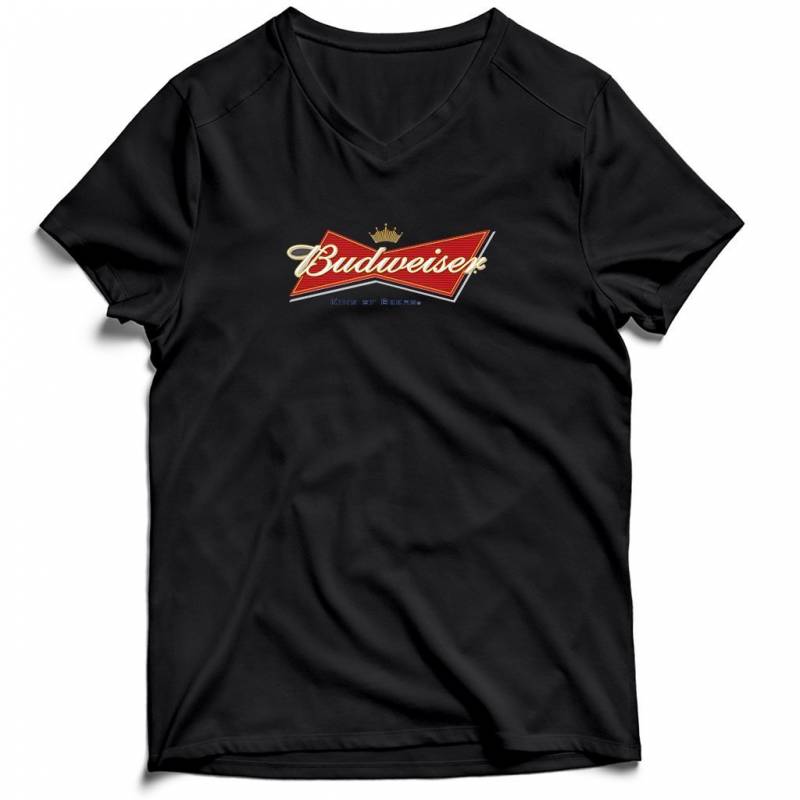 Budweiser King Of Beers Men’s V-Neck Tee T-Shirt