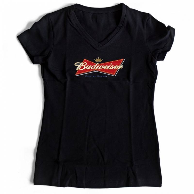 Budweiser King Of Beers Women’s V-Neck Tee T-Shirt