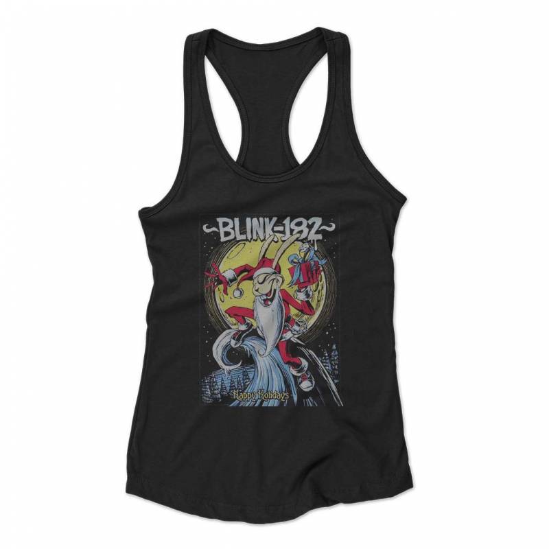 Blink 182 Happy Holiday Woman’s Racerback Tank Top