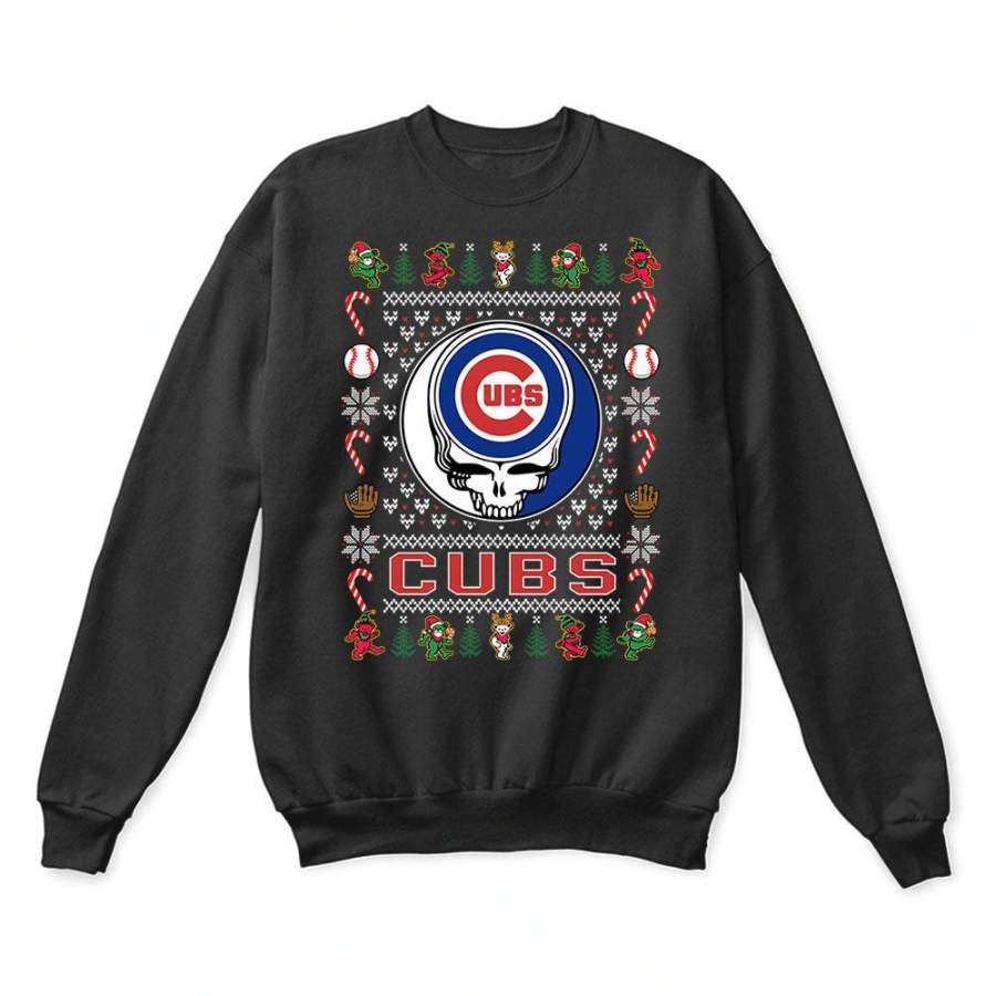 Chicago Cubs x Grateful Dead Christmas Ugly Sweater