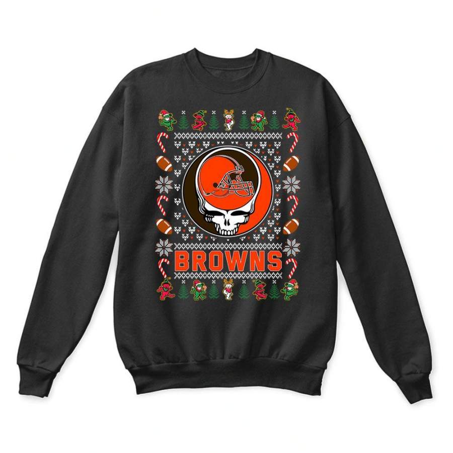 Cleveland Browns x Grateful Dead Christmas Ugly Sweater