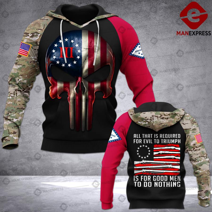 LKH ARKANSAS GOOD MEN 3D HOODIE PRINT PMK1911