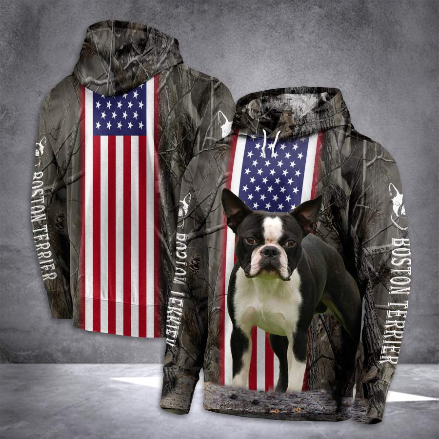 Boston Terrier 3D printed hoodie VUB