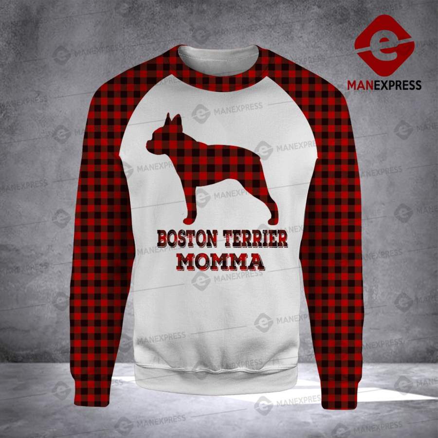 Boston Terrier 3D printed Sweatshirt VEG