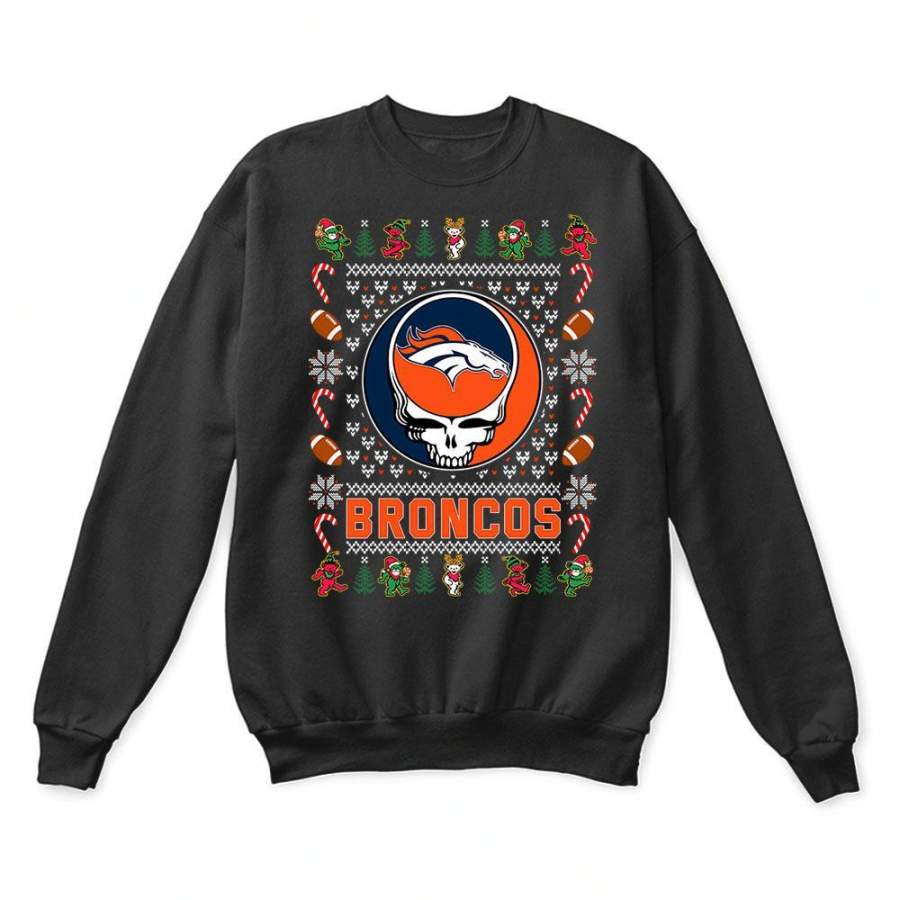 Denver Broncos x Grateful Dead Christmas Ugly Sweater