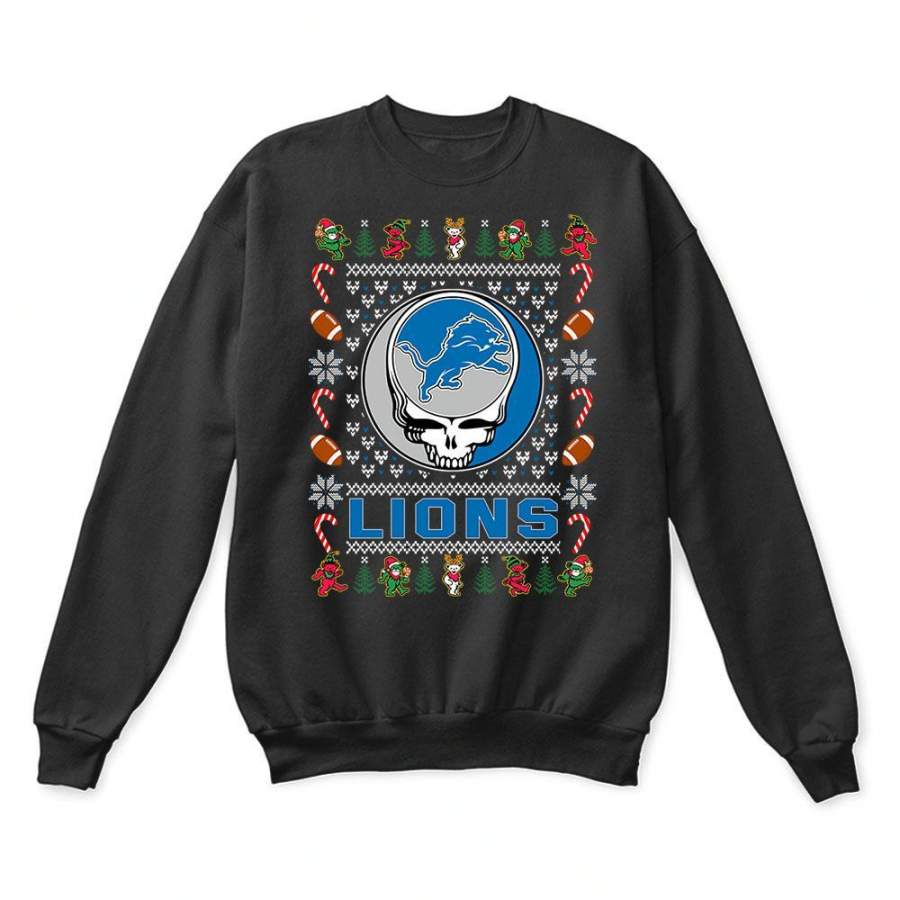 Detroit Lions x Grateful Dead Christmas Ugly Sweater