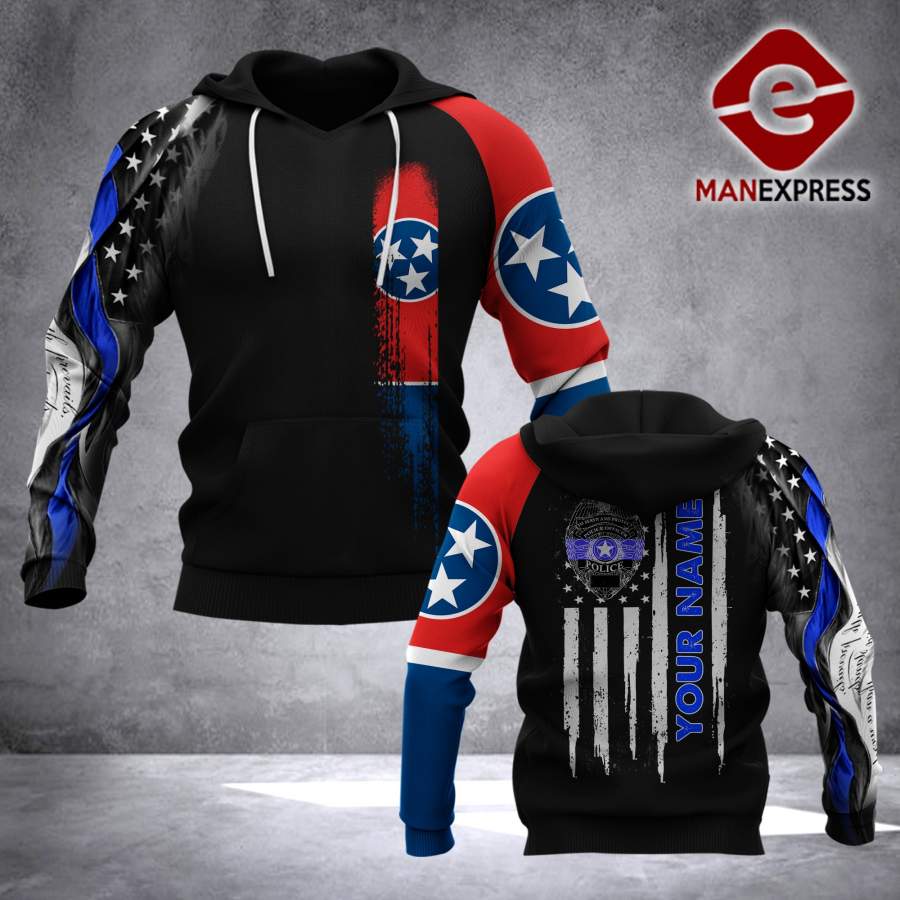 AH PERSONALIZED TENNESSEE POLICE 3D PRINTED HOODIE/TSHIRT TUE OCT