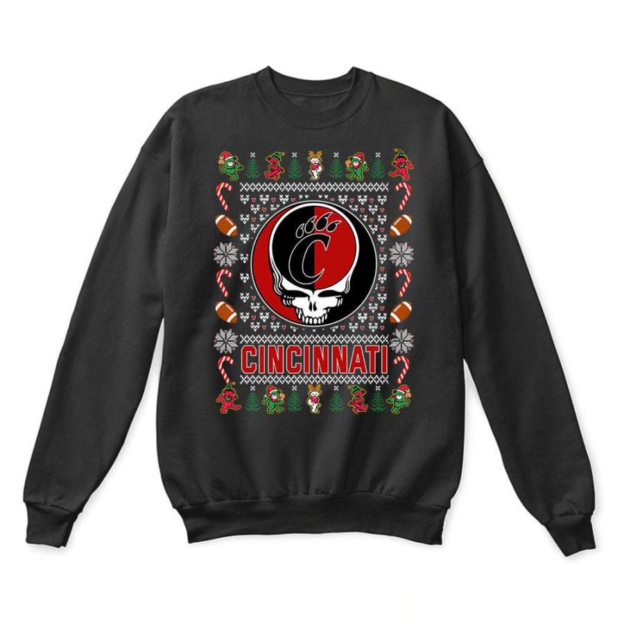 Cincinnati Bearcats x Grateful Dead Christmas Ugly Sweater