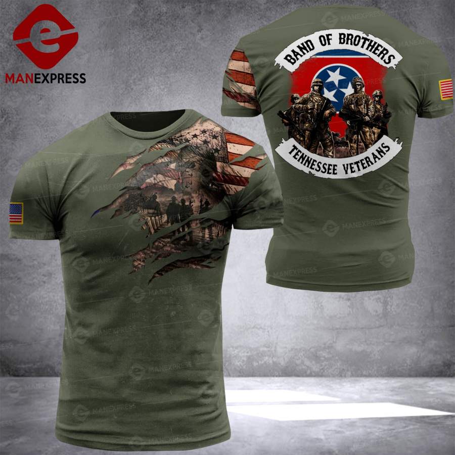 AH TENNESSEE VETERANS T-SHIRT PRINTED