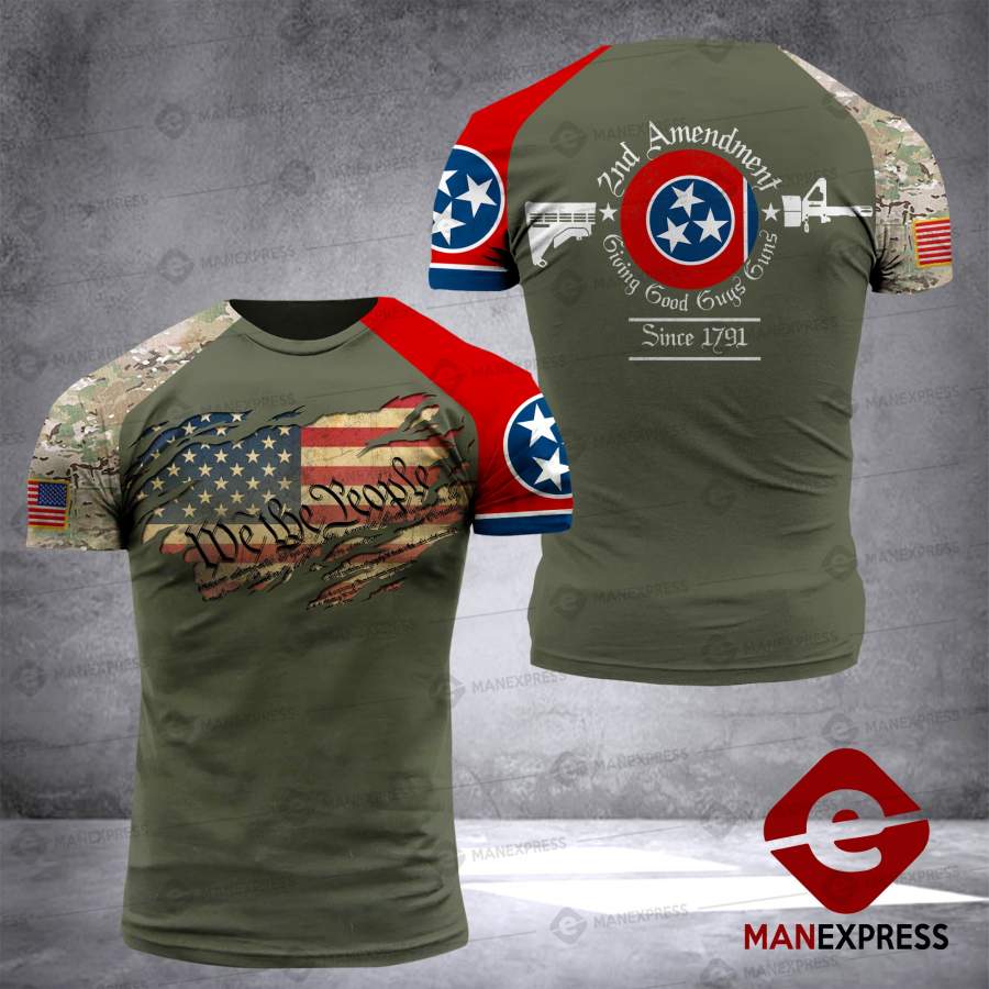 AH TENNESSEE 2ND AMENDMENT T-SHIRT PRINTED