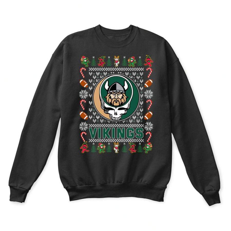 Cleveland State Vikings x Grateful Dead Christmas Ugly Sweater