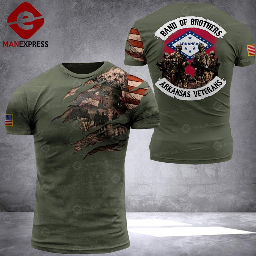 AH ARKANSAS VETERANS T-SHIRT PRINTED