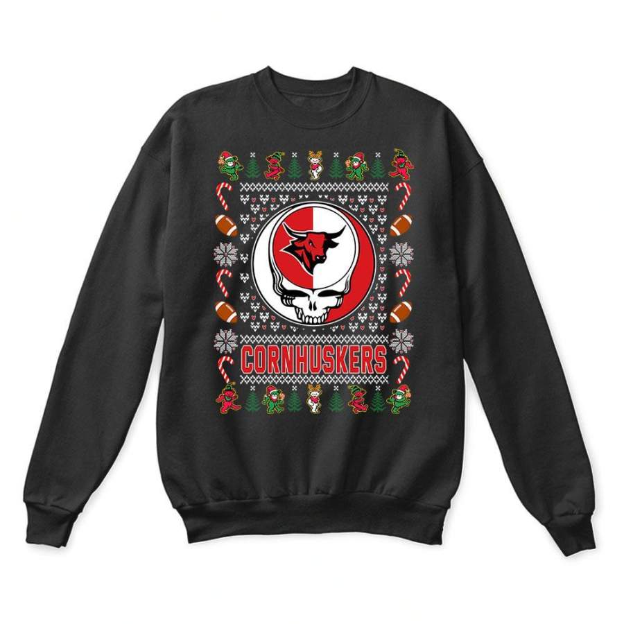 Nebraska Omaha Mavericks x Grateful Dead Christmas Ugly Sweater